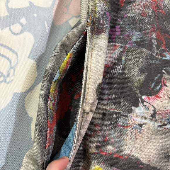 Acne Studios Splatter Print Denim Jacket - Picture 5 of 8